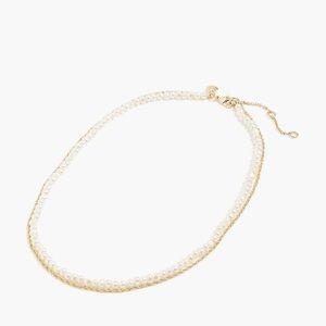 J. Crew Pearl and gold chain necklace